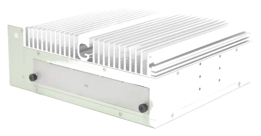 PC-GS6177A - Góc nhìn phía khay ổ đĩa, vỏ không có khoang mở rộng